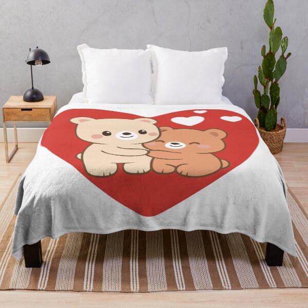 Item preview, Cute Bear Couple – Kawaii Illustration Sweet Love designed and sold by Wolagno.