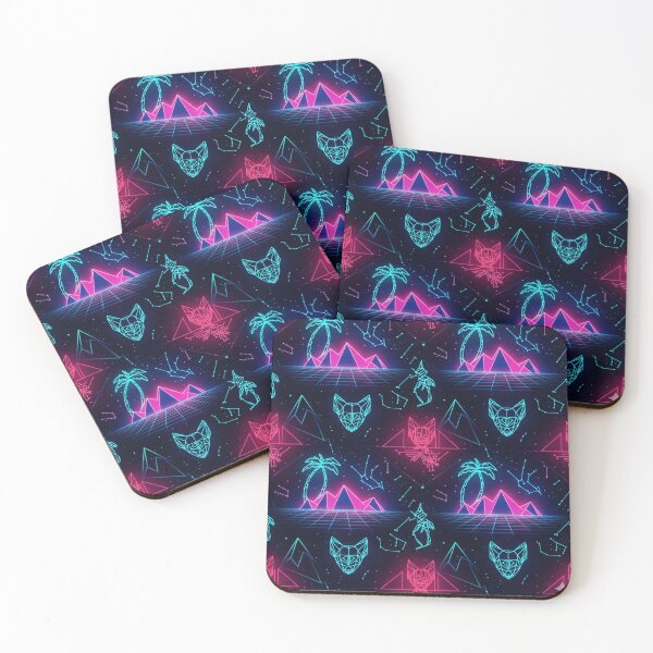 Item preview, Neon Synthwave Retro Cyberpunk Pattern Art designed and sold by ChinzorigBAY.