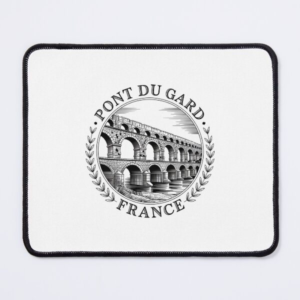Item preview, Pont du Gard Heritage Seal – Vintage Engraving France Roman Aqueduct designed and sold by Timeless Design.