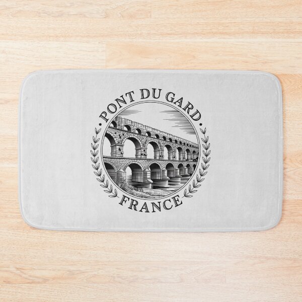 Item preview, Pont du Gard Heritage Seal – Vintage Engraving France Roman Aqueduct designed and sold by Timeless Design.