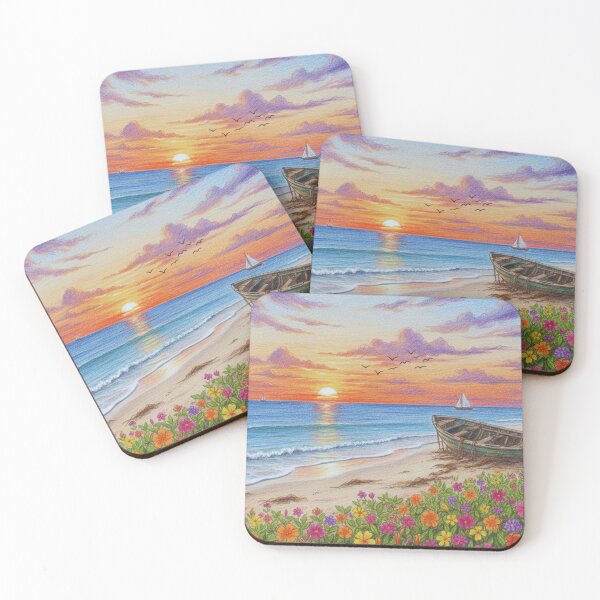 Item preview, Tropical Sunset palm Beach Paradise designed and sold by Fateh-Kro ⭐⭐⭐⭐⭐.