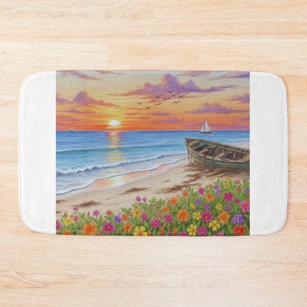 Item preview, Tropical Sunset palm Beach Paradise designed and sold by Fateh-Kro ⭐⭐⭐⭐⭐.
