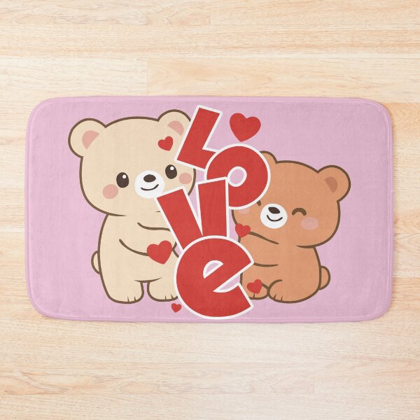 Item preview, Cute Bear Couple – Kawaii Illustration Sweet Love designed and sold by Wolagno.