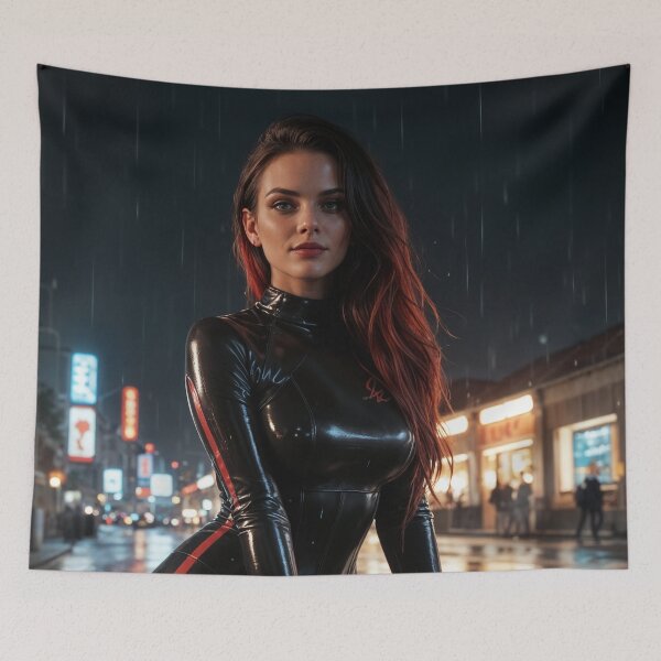 Item preview, Sensual Red Motorcycle Fantasy in Latex & Neon designed and sold by Magic-Reality.