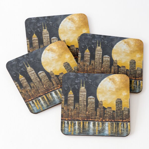 Item preview, Golden Moon Rising Against a Heavy Sky designed and sold by Undersea Ai Art.