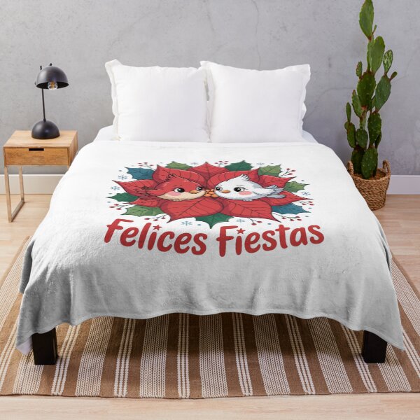 Item preview, Festive Birds on Poinsettia Felices Fiestas designed and sold by jkrphoto.