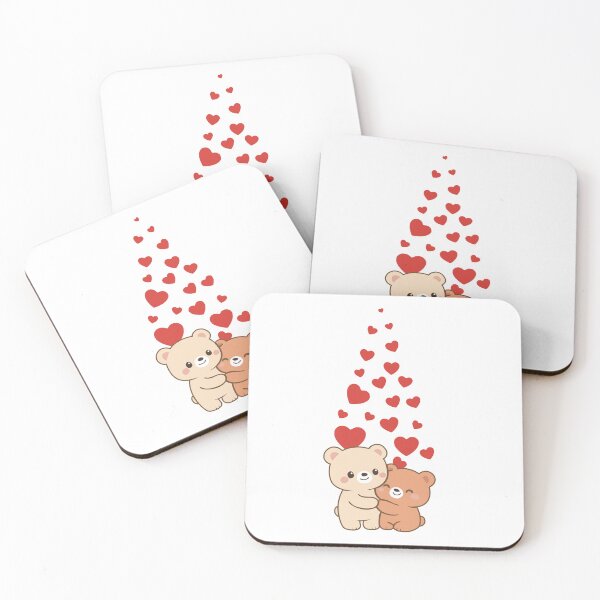 Item preview, Cute Bear Couple – Kawaii Illustration Sweet Love designed and sold by Wolagno.