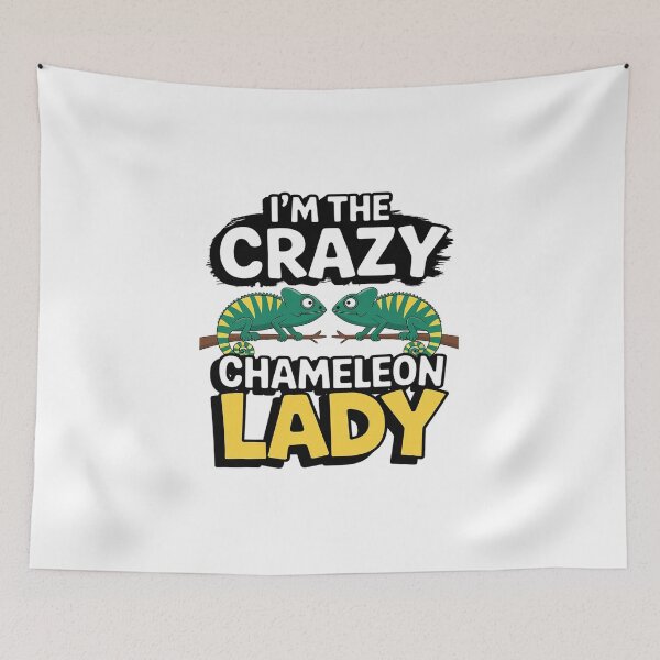 Item preview, Women Chameleon Quote I'm The Crazy Chameleon Lady Chameleon designed and sold by DigitaldeligArt.