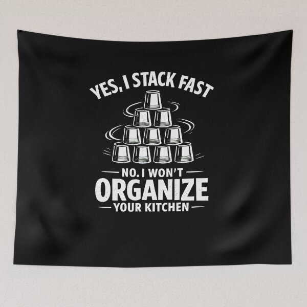 Item preview, Yes I Stack Fast Funny Kitchen Shirt | Sarcastic Work Humor T-Shirt | Fast Stacker Cup Design designed and sold by DailyDrivesct.