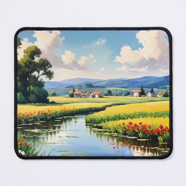 Item preview, Quiet Village Horizon designed and sold by Undersea Ai Art.