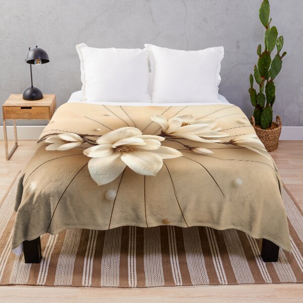 Item preview, Beige Magnolia Flowers, Abstract Art designed and sold by SolaoLab.