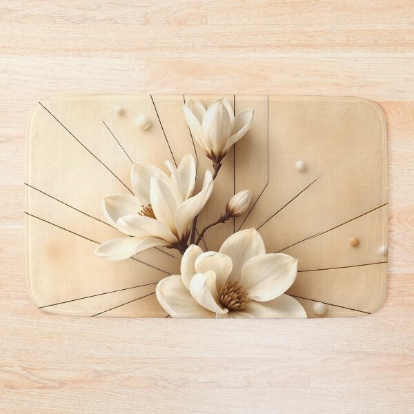Item preview, Beige Magnolia Flowers, Abstract Art designed and sold by SolaoLab.
