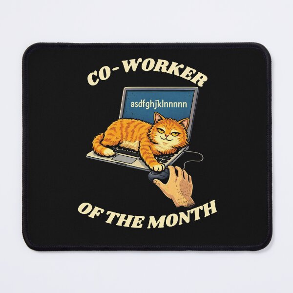 Item preview, Funny Cat Co-Worker of the Month - Home Office Humor designed and sold by JakubDesigns89.