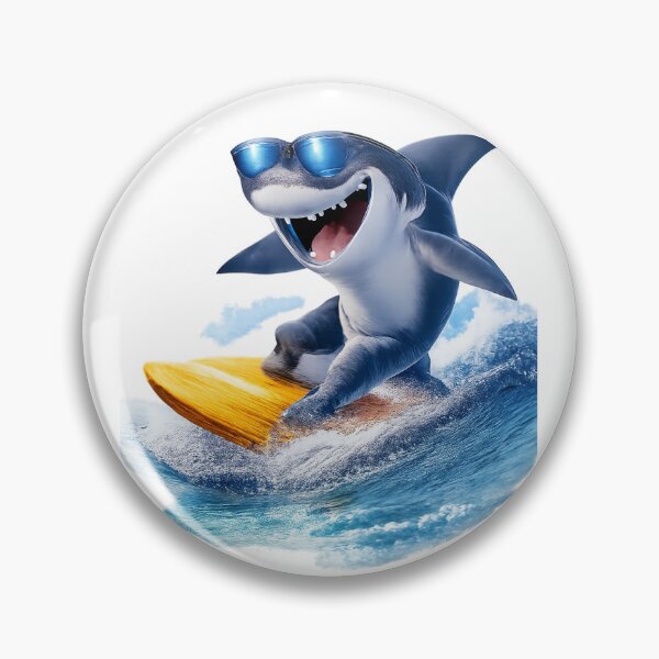 Item preview, Surfsup with shark and surfboard designed and sold by Taoufik79-shop.
