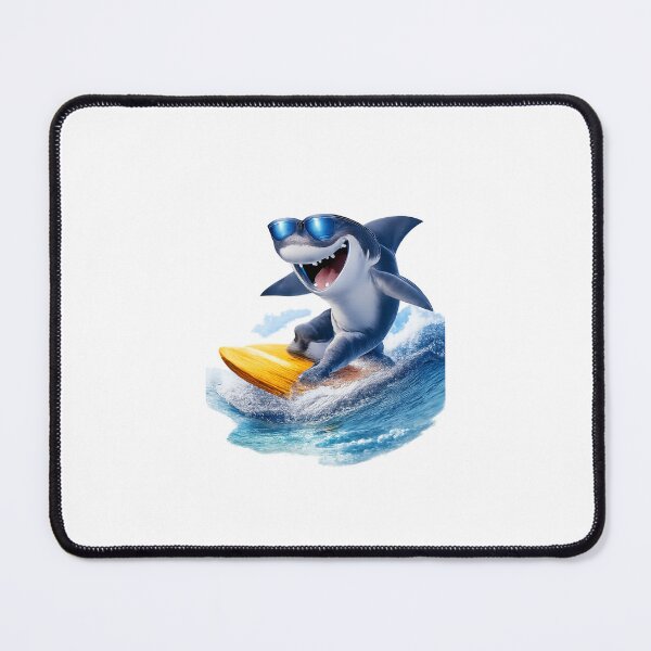 Item preview, Surfsup with shark and surfboard designed and sold by Taoufik79-shop.