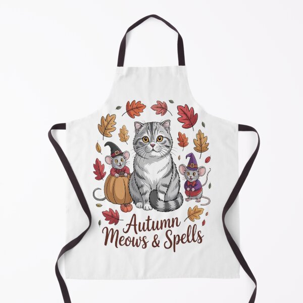 Item preview, Autumn Meows Spells Enchanting Whiskers And Leaves Cat Lover designed and sold by orlodrake.