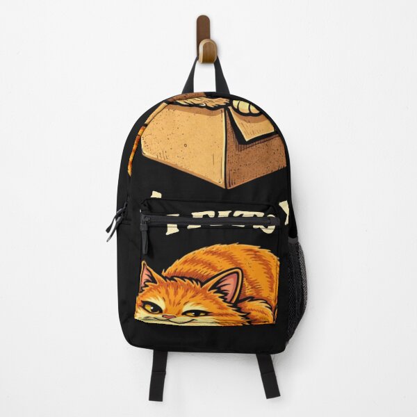 Item preview, Chubby Orange Cat Squeezing into Box - If I Fits I Sits designed and sold by JakubDesigns89.