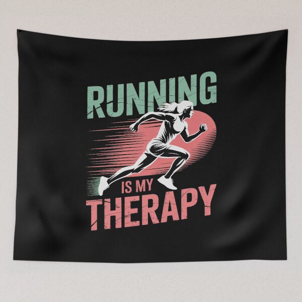 Item preview, Running is My Therapy Girl Runner Sunset Funny designed and sold by Slwankol.