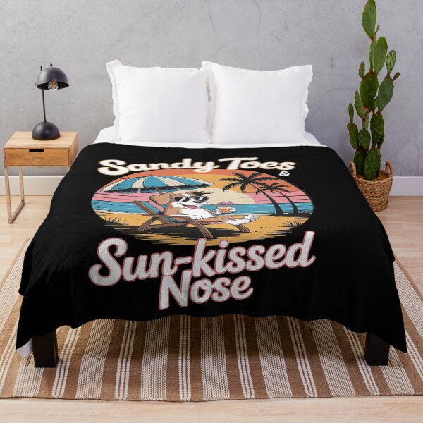 Item preview, Sandy Toes Sun-Kissed Nose Beach Dog Vacation designed and sold by genkihikki.