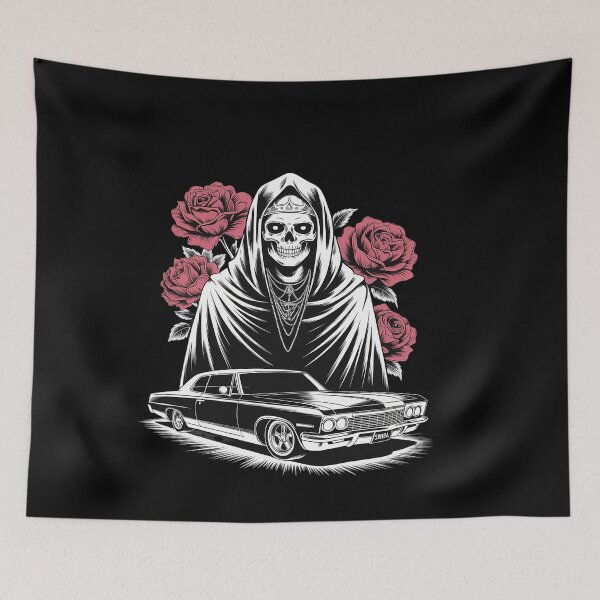 Item preview, Santa Muerte Mexican Floral Saint Death designed and sold by genkihikki.