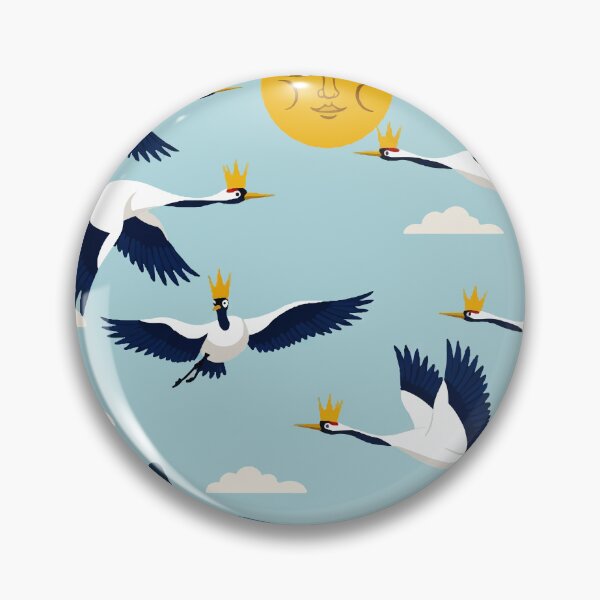 Item preview, Geometric illustration depicting Birds flying over a lake designed and sold by Design4uStudio.
