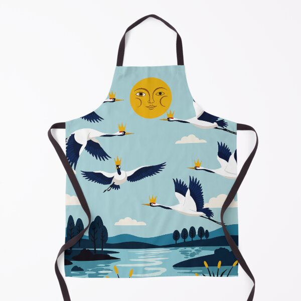 Item preview, Geometric illustration depicting Birds flying over a lake designed and sold by Design4uStudio.