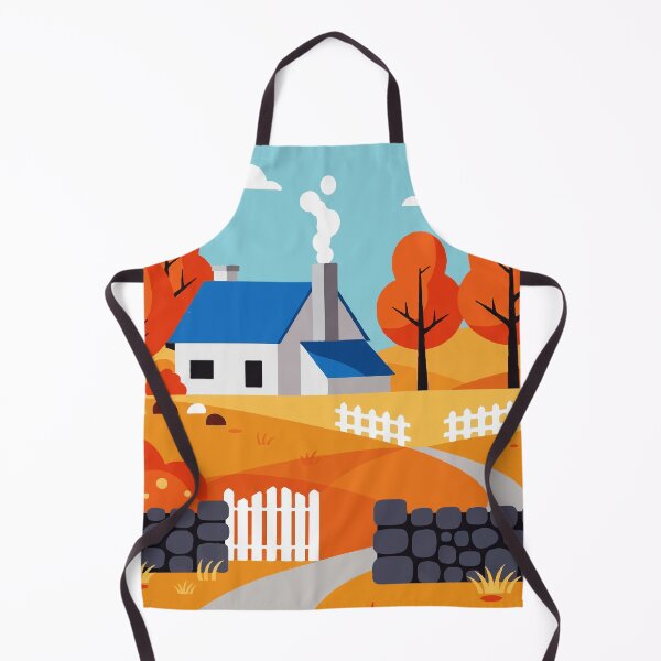 Item preview, A house in the village in autumn designed and sold by Design4uStudio.