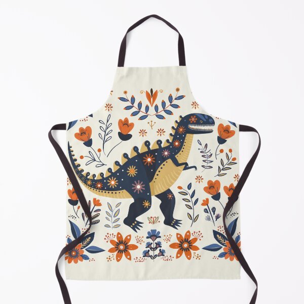 Item preview, Scandinavian Folk Art, Dinosaur and Flowers designed and sold by xiao xuans.