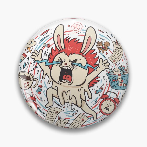 Item preview, Chaotic Everything Is Fine Rabbit Doodle designed and sold by RectifyFashions.
