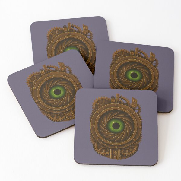 Item preview, Gear-Driven Iris with Green Eye – Steampunk Optical Core designed and sold by VoglR.