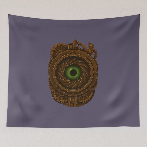 Item preview, Gear-Driven Iris with Green Eye – Steampunk Optical Core designed and sold by VoglR.
