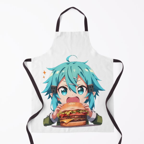 Item preview, Sinon Sword Art Online Anime Girl Kawaii Chibi Burger Big Bite Fun designed and sold by mildaclairmo.