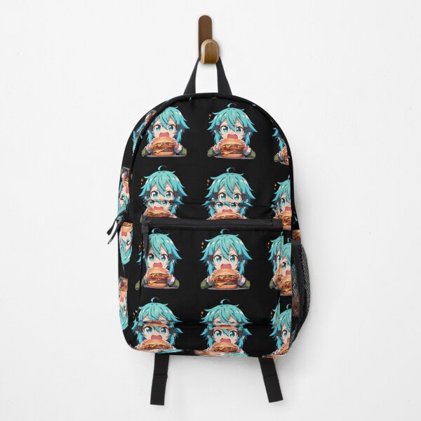 Item preview, Sinon Sword Art Online Anime Girl Kawaii Chibi Burger Big Bite Fun designed and sold by mildaclairmo.