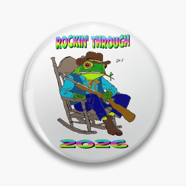 Item preview, Western Bullfrog Rocks Into 2026 designed and sold by kristalcurt.