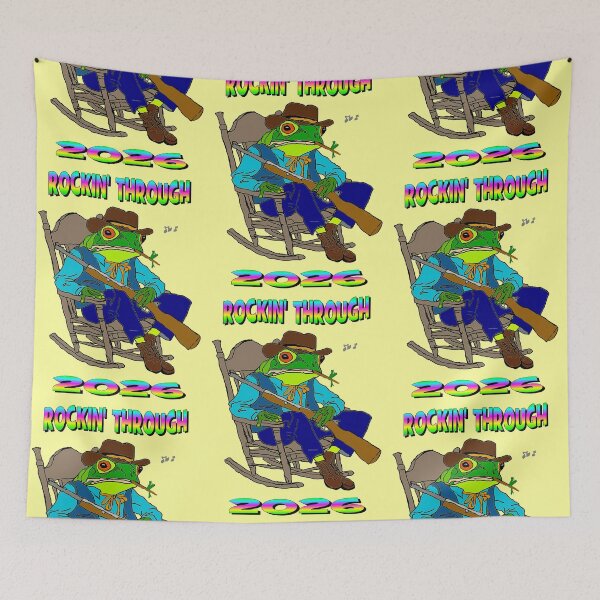 Item preview, Western Bullfrog Rocks Into 2026 designed and sold by kristalcurt.