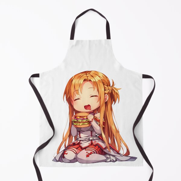 Item preview, Asuna Sword Art Online Anime Girl Kawaii Chibi Burger Happy Moment designed and sold by mildaclairmo.