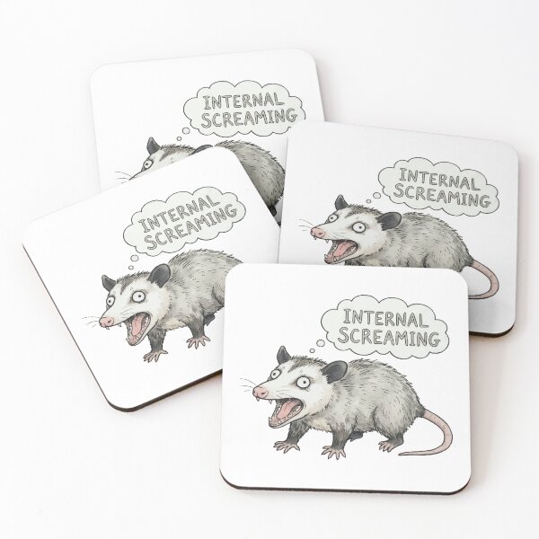Item preview, Internal Screaming Opossum - Anxious Possum Screaming Meme designed and sold by Petzzz.