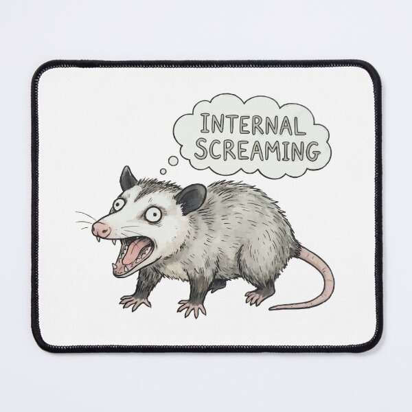 Item preview, Internal Screaming Opossum - Anxious Possum Screaming Meme designed and sold by Petzzz.
