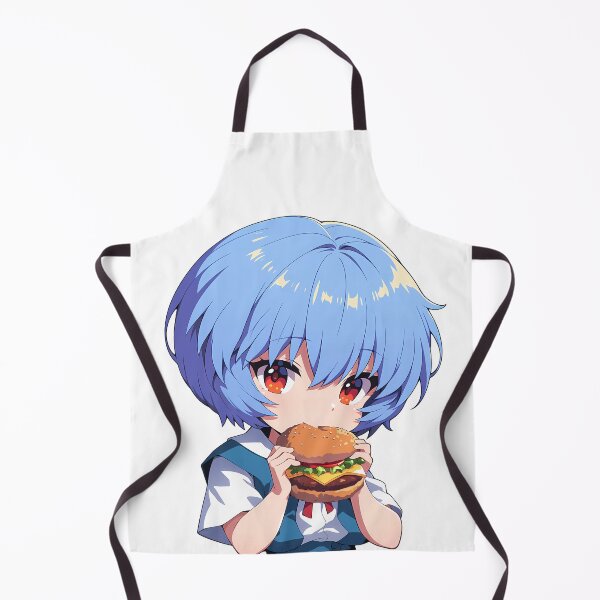 Item preview, Rei Ayanami Neon Genesis Evangelion Anime Girl Kawaii Chibi Burger Quiet Bite designed and sold by mildaclairmo.