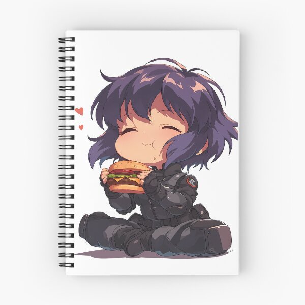Item preview, Mokoto Kusanagi Ghost In The Shell Anime Chibi Kawaii Hamburguesa Linda Comida Cibernética Alegría designed and sold by mildaclairmo.