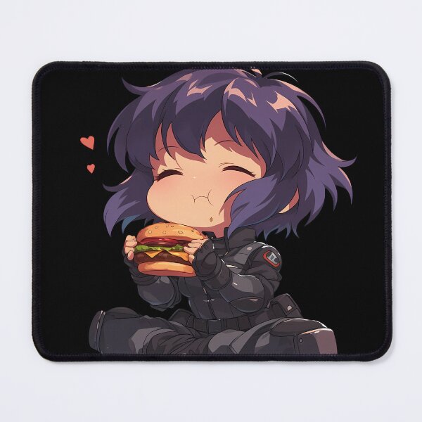 Item preview, Mokoto Kusanagi Ghost In The Shell Anime Chibi Kawaii Burger Cute Cyber Meal Joy designed and sold by mildaclairmo.