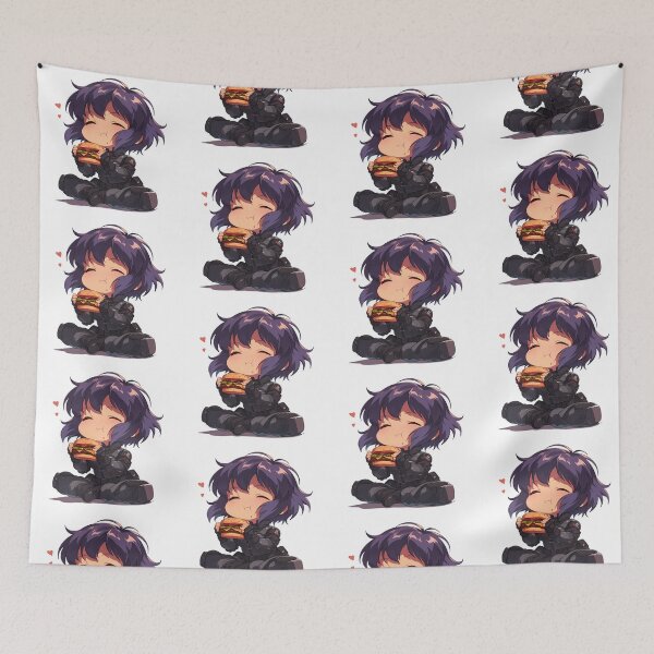 Item preview, Mokoto Kusanagi Ghost In The Shell Anime Chibi Kawaii Burger Cute Cyber Meal Joy designed and sold by mildaclairmo.