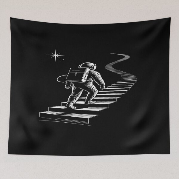 Item preview, Cosmic Journey Astronaut Art – Surreal Space Staircase Design for Dreamers, Explorers & Visionaries designed and sold by Bright Nest Studio.
