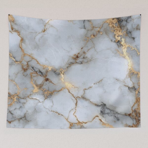 Item preview, White Marble Texture with Gold Veins – Luxury Stone Background designed and sold by NewArt33.
