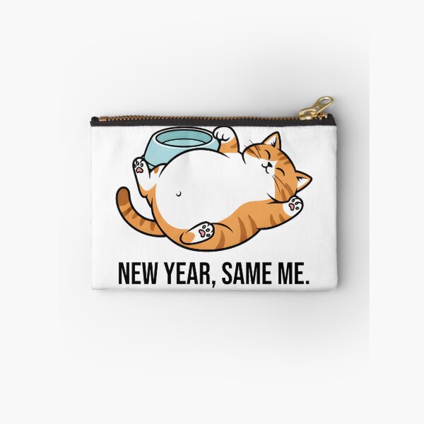 Item preview, New Year Same Me - Lazy Orange Cat designed and sold by CatOverMatter.