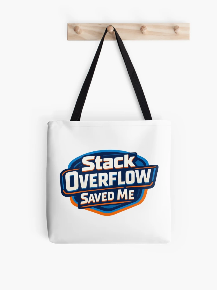 Thumbnail 1 of 2, Tote Bag, Stack Overflow Saved Me – Funny Programmer Developer Coding Design designed and sold by inaveed.