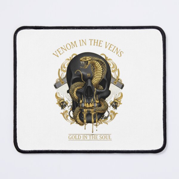 Item preview, Aurum Noir: Gilded Skull & Cobra – Venom in the Veins, Gold in the Soul designed and sold by KawisStarr.