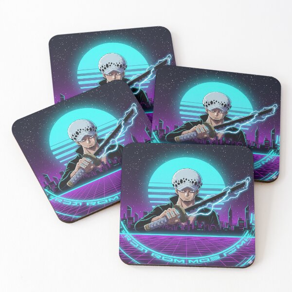 Item preview, One Piece -  Trafalgar Law - Futuristic Retro 80s Style 02 designed and sold by AnimeShin.