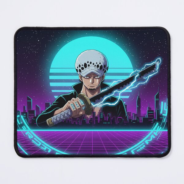 Item preview, One Piece - Trafalgar Law - Futuristic Retro 80s Style 02 designed and sold by AnimeShin.
