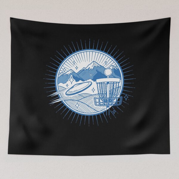 Item preview, Disc Golf Flying Disc Golfer Mountain Scene designed and sold by LuminOrb.